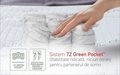 Saltea Ortopedica, Hipoalergenica, Premium Bamboo Memory Latex, 200x200 cm, H 26 cm, Arcuri Pocket, 7 Zone de Confort