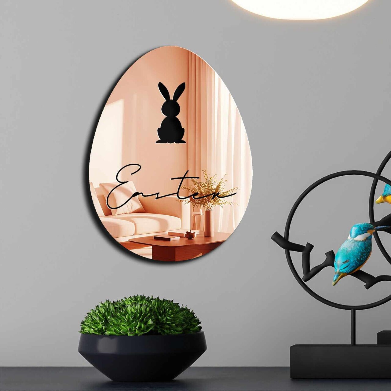 Oglinda decorativa, EAS006ROSEGOLD, Baza din 100% EVA (Grosime: 10 mm), Auriu roz — imaginea 2