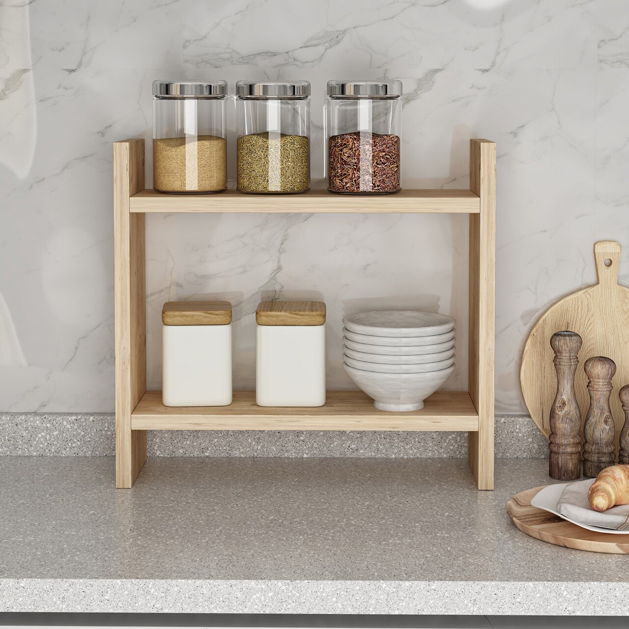 Raft de bucatarie, Hanah Home, Denver, 34x10x30 cm, Maro - view 2