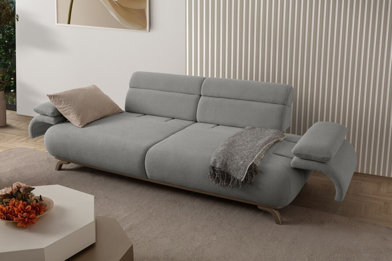 Canapea 3 locuri, Atelier del Sofa, 752EST1137, Lemn de carpen/PAL melaminat, Gri - view 2