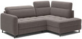 Coltar extensibil dreapta 3 locuri ELTAP, RT-20AS, Barea, 208x160x100 cm, lemn/poliester, maro deschis