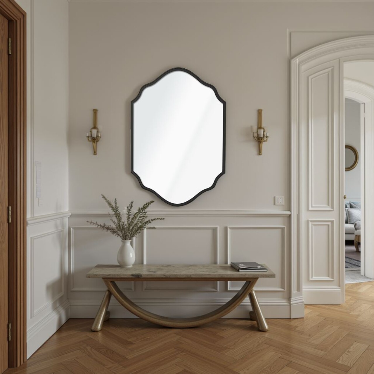 Oglinda decorativa, Lumisfera, Starlit 30 x 45, Negru