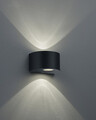 Aplica de perete pentru exterior Rosario, RL, 15x10.5x9 cm, 2W, 2x SMD, plastic, negru mat