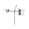Uscator de rufe rotativ cu 4 brate + cu suport fixare pamant, Brabantia, Lift-O-Matic, 50 m capacitate de uscare, otel, antracit