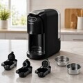 Espressor 4 in 1 Amata, Beper, 1400W, 29x12x26 cm, negru