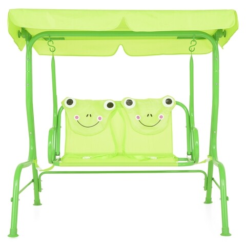 Leagan pentru copii, frog, 115 x 75 x 110 cm, verde