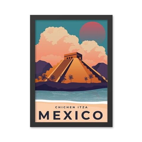 Tablou decorativ, Mexico 2 (40 x 55), MDF , Polistiren, Multicolor