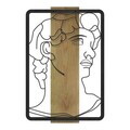 Decoratiune de perete, Aether, Cadru: Lemn (Grosime: 2 cm), Verde/Negru