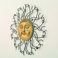Decoratiune de perete Sonne, Boltze, 74 cm, fier, auriu
