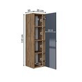 Dulap de baie, Hanah Home, 2863, 35x110x30 cm, PAL MELAMINAT, Pin Atlantic / Antracit