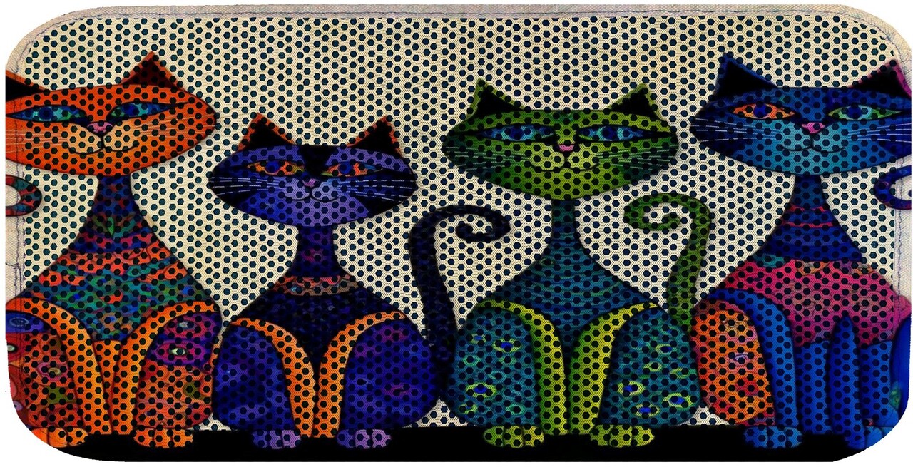 Covoras litiera pentru colectarea granulelor de nisip, Paws &amp; Whiskers, Cat Lıtter Mat 53, Multicolor - view 2
