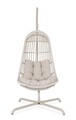 Leagan pentru gradina/terasa Phuket, Bizzotto, 134x134x202 cm, sezut pivotant, otel/fibre sintetice/poliester impermeabil, bej