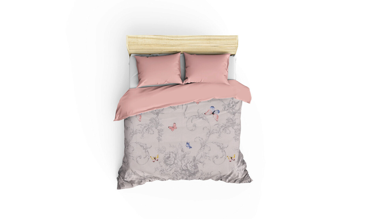 Lenjerie de pat dubla (DE), Cathi - Salmon, Cotton Box, Bumbac Ranforce - 2 | YEO