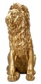 Statueta decorativa, Lion, Mauro Ferretti, 67 x 36.5 x 80 cm, polirasina, auriu