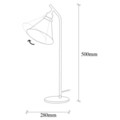 Lampa de masa, Alby, 527ABY2197, Metal, Negru