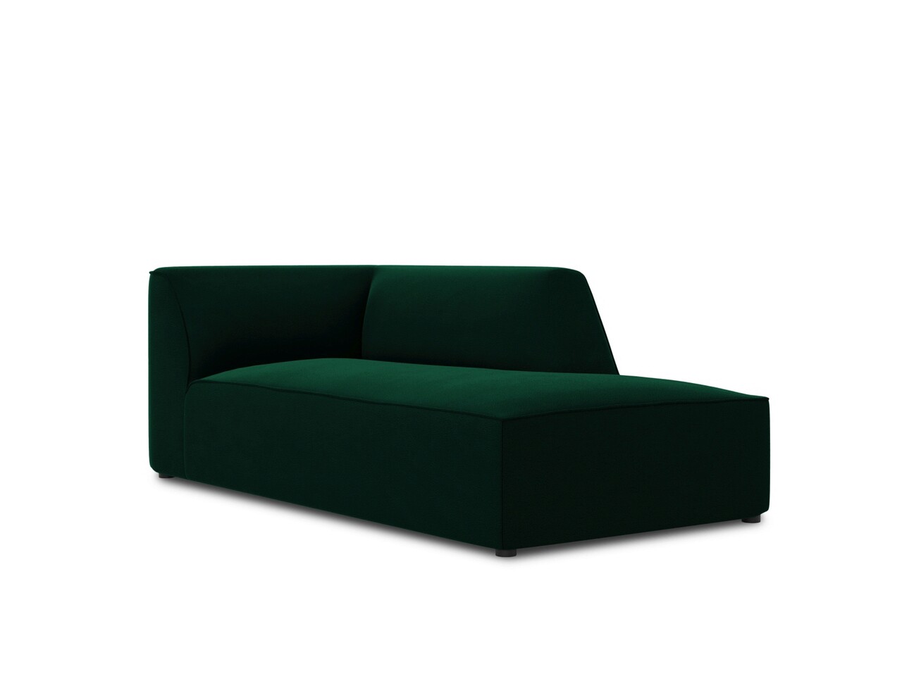 Sezlong living dreapta 1 loc, Ruby, Micadoni Home, BL, 180x93x69 cm, catifea, verde bottle - 1 | YEO