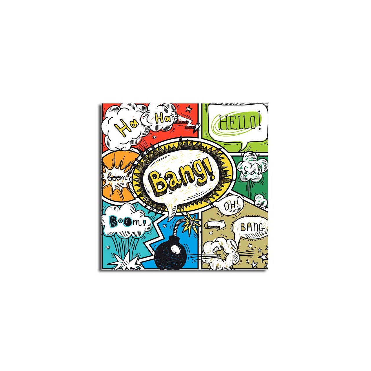 Tablou decorativ, 4545K-108, Canvas, Dimensiune: 45 x 45 cm, Multicolor