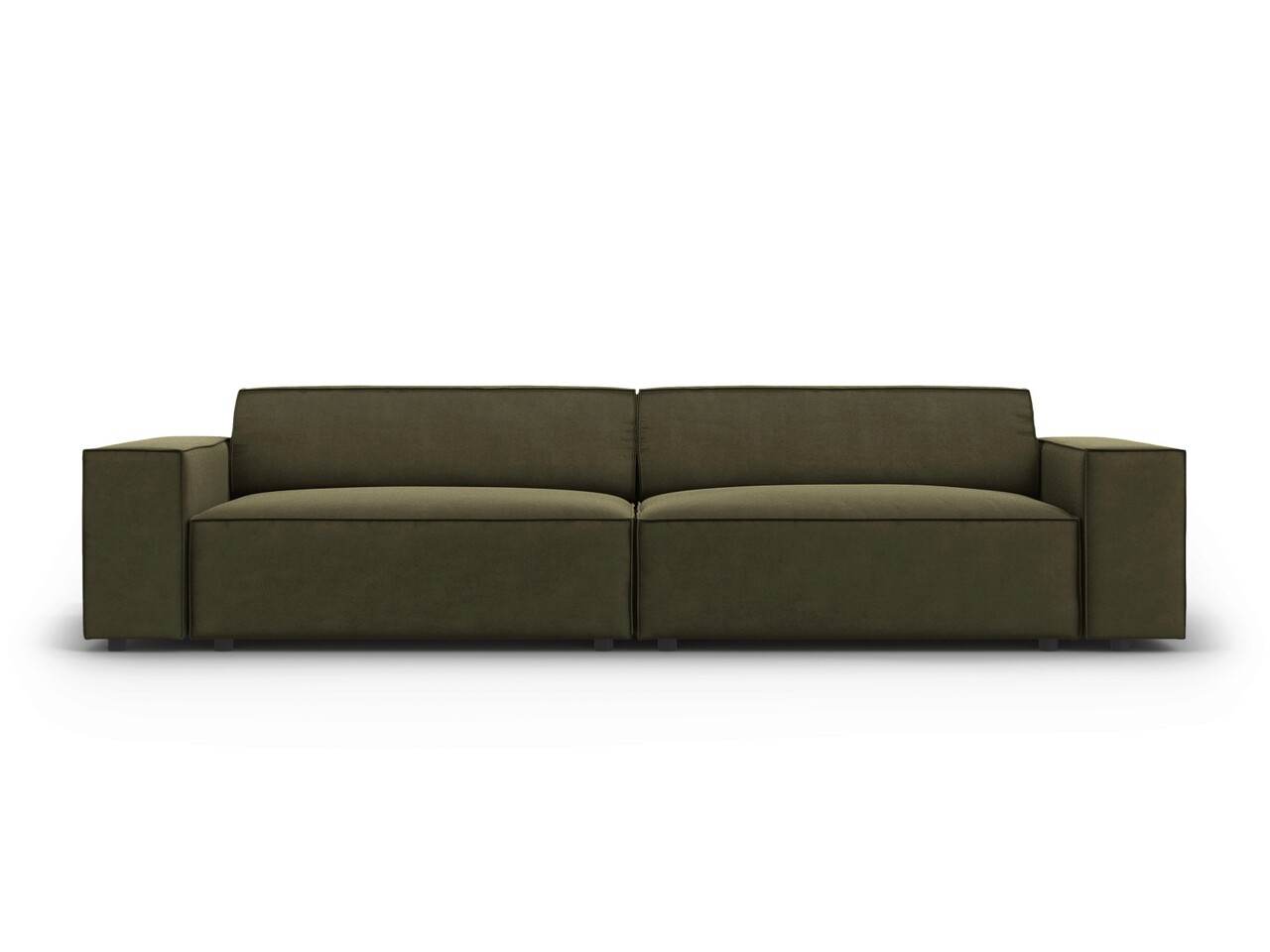 Canapea 4 locuri, Jodie, Micadoni Home, BL, 244x102x70 cm, catifea, verde