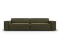 Canapea 4 locuri, Jodie, Micadoni Home, BL, 244x102x70 cm, catifea, verde