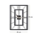 Ceas de perete, November XL, Metal, Dimensiune: 70 x 49 cm, Negru
