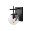 Aplica de perete, Fulgor, 942FLG2215, Metal, Negru/Maro antic