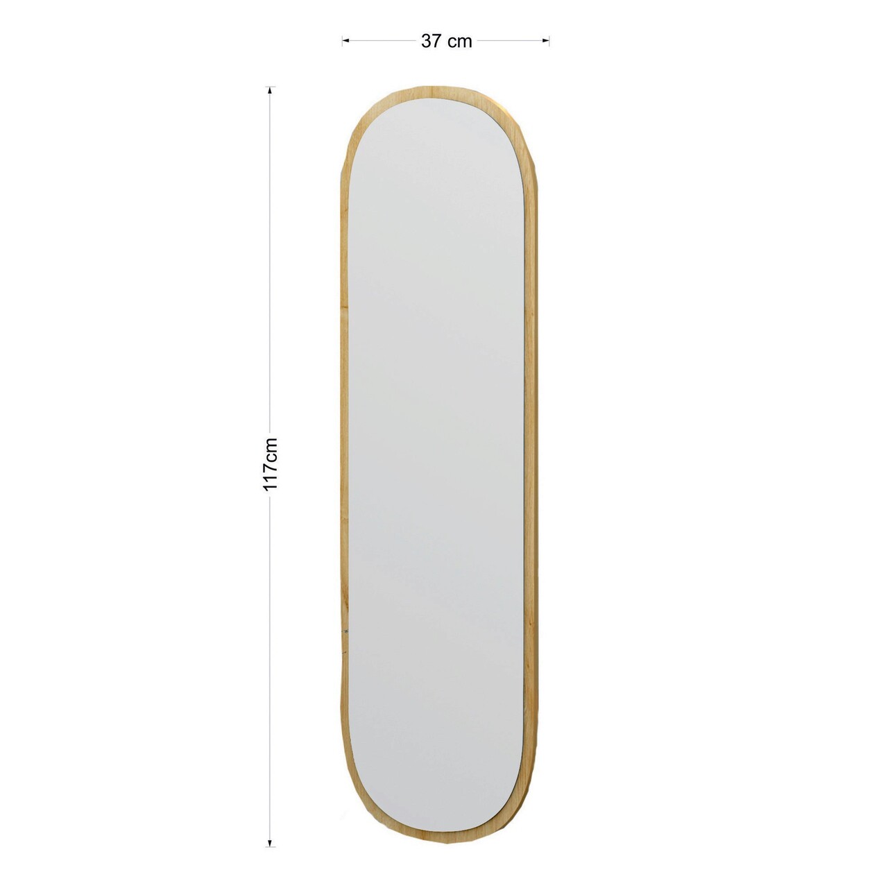 Oglinda decorativa, Siam, Magnum, 40x120x2.2 cm, MDF , Natural