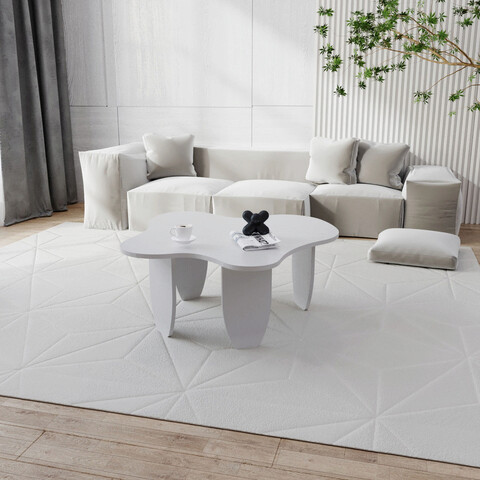 Masuta de cafea, neostill, maldives, 100x40x100 cm, alb