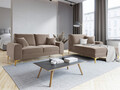 Canapea, Madara, Mazzini Sofas, 2 locuri, gold legs, 172x102x90 cm, catifea, bej