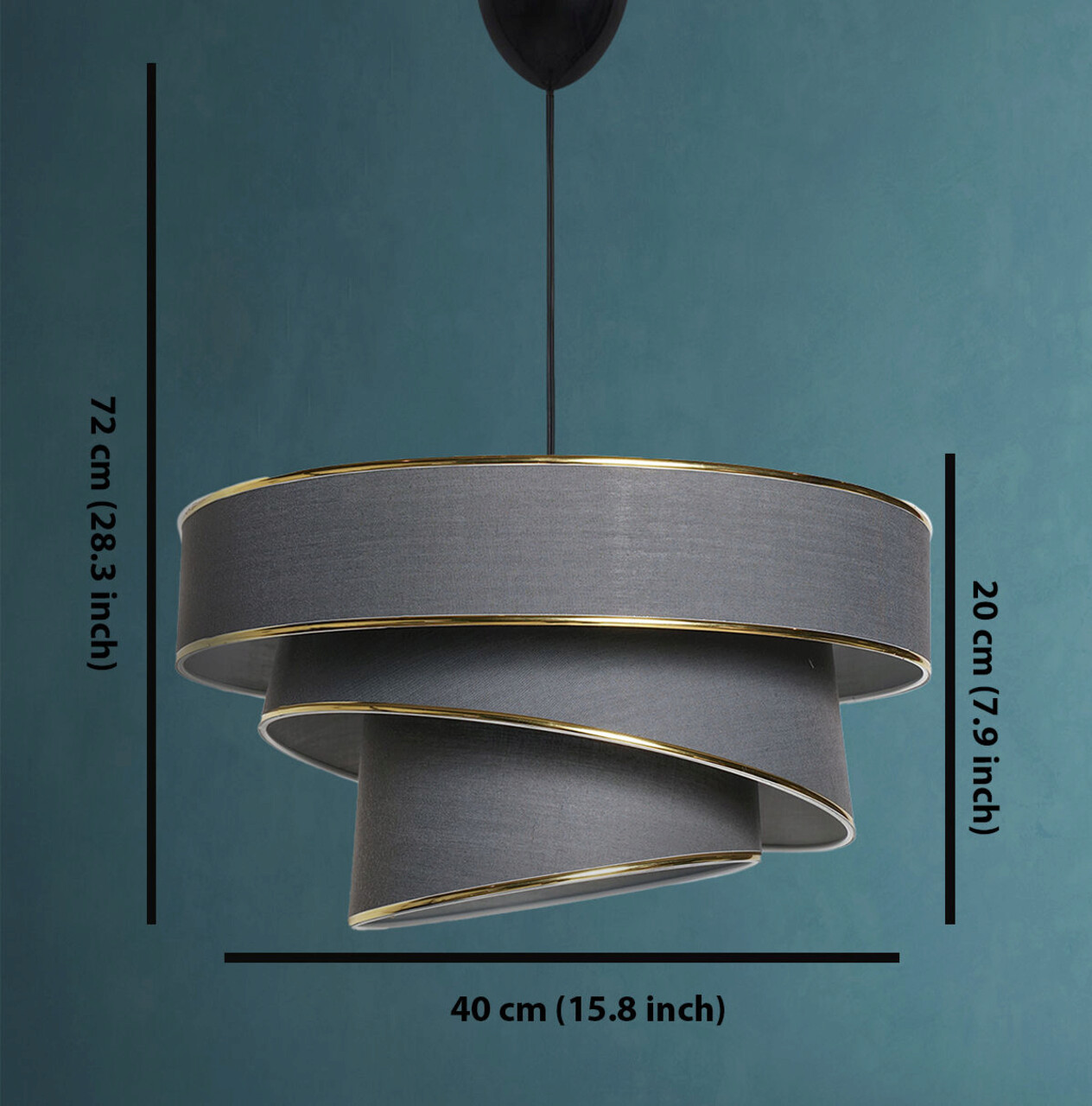 Lustra, FullHouse, 390FLH1688, Metal, Antracit / Aur