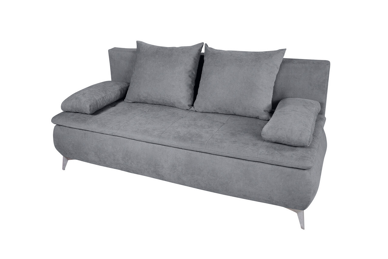 Canapea extensibila Sofie, cu lada pentru depozitare, 3 locuri, 203x92x86 cm, Gri - 2 | YEO