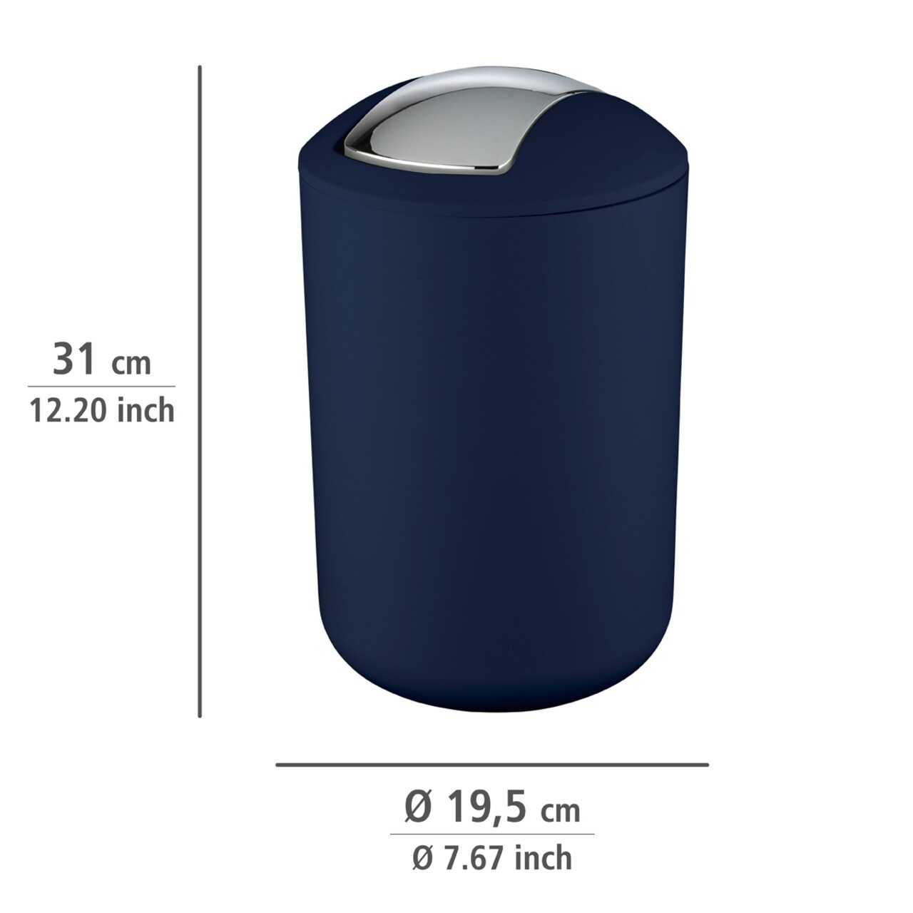 Cos de gunoi, Wenko, Brasil L, 6.5 L, plastic, bleumarin - 1 | YEO
