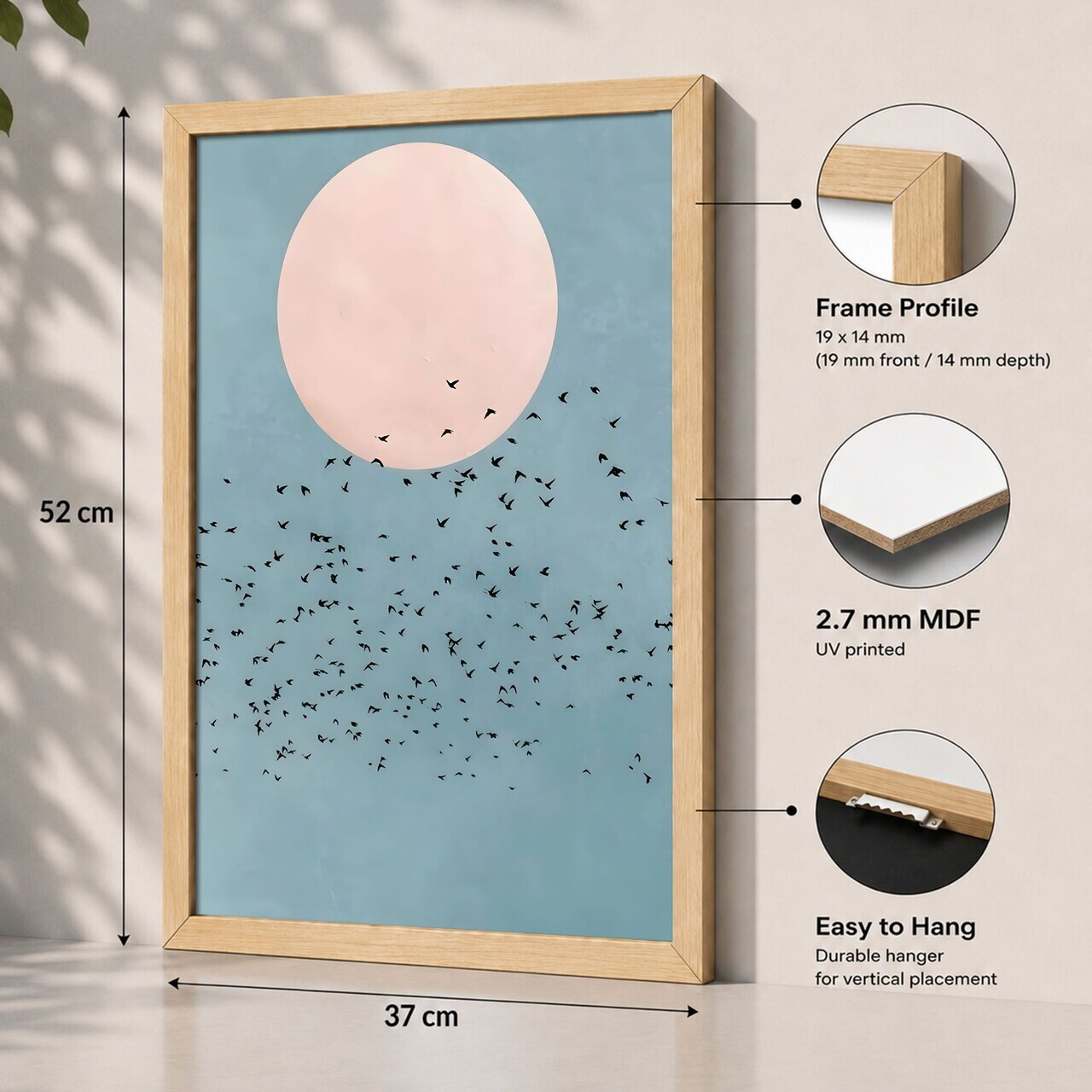 Tablou decorativ, 3752AACT-033, Fundal: 100% MDF (Grosime: 2,7 mm) Vopsire: Imprimare UV, Multicolor — imaginea 2