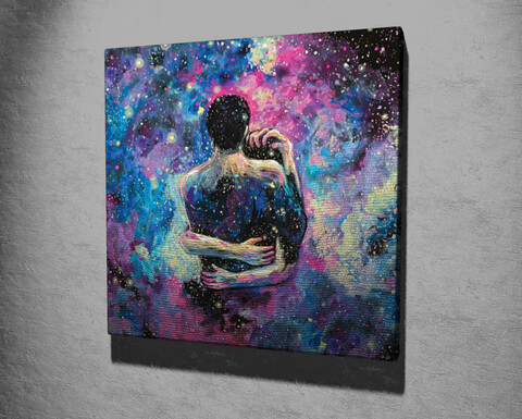Tablou decorativ, kc309, canvas, lemn, multicolor