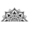 Decoratiune de perete, Mandala 1, Metal, Dimensiune: 154 x 78 cm, Negru