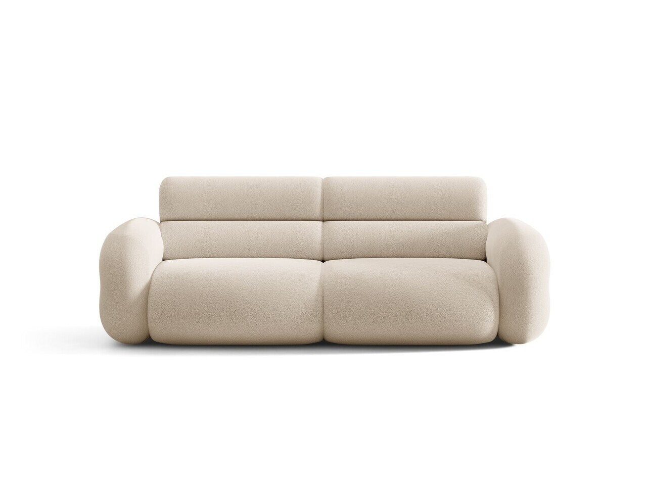 Canapea 3 locuri, Neo, Micadoni Home, 220x100x83 cm, tesatura Boucle, bej
