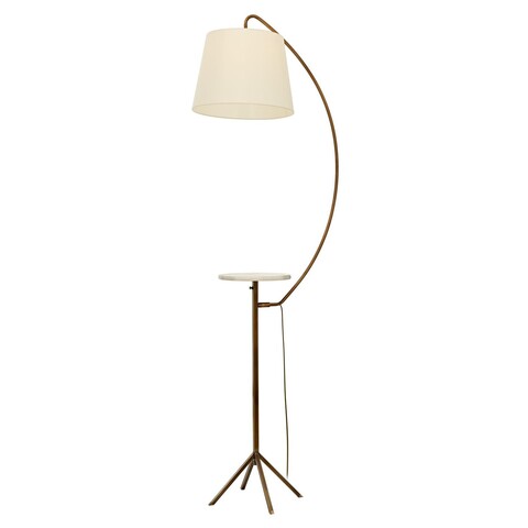 Lampadar, lm-9126-1e, aurora, 60 x 180 cm, 1 x e27, 60w, crem/aramiu antic
