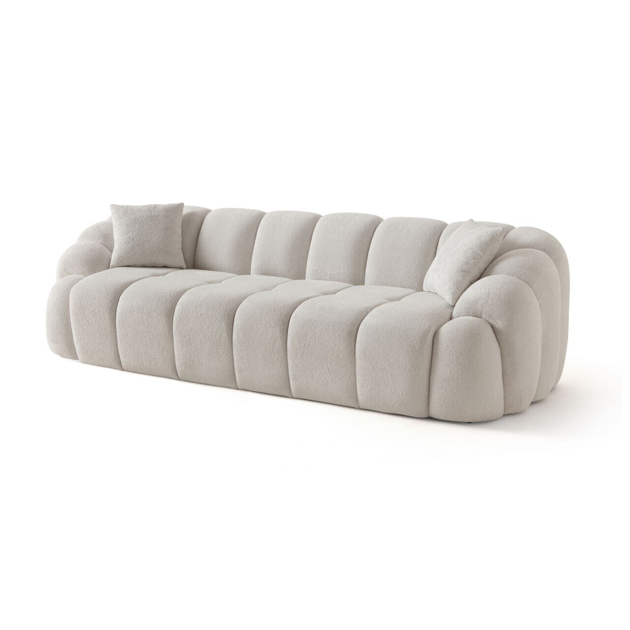 Canapea cu 4 locuri, Atelier del Sofa, 752EST2301, Lemn de carpen/PAL melaminat, Alb - view 3