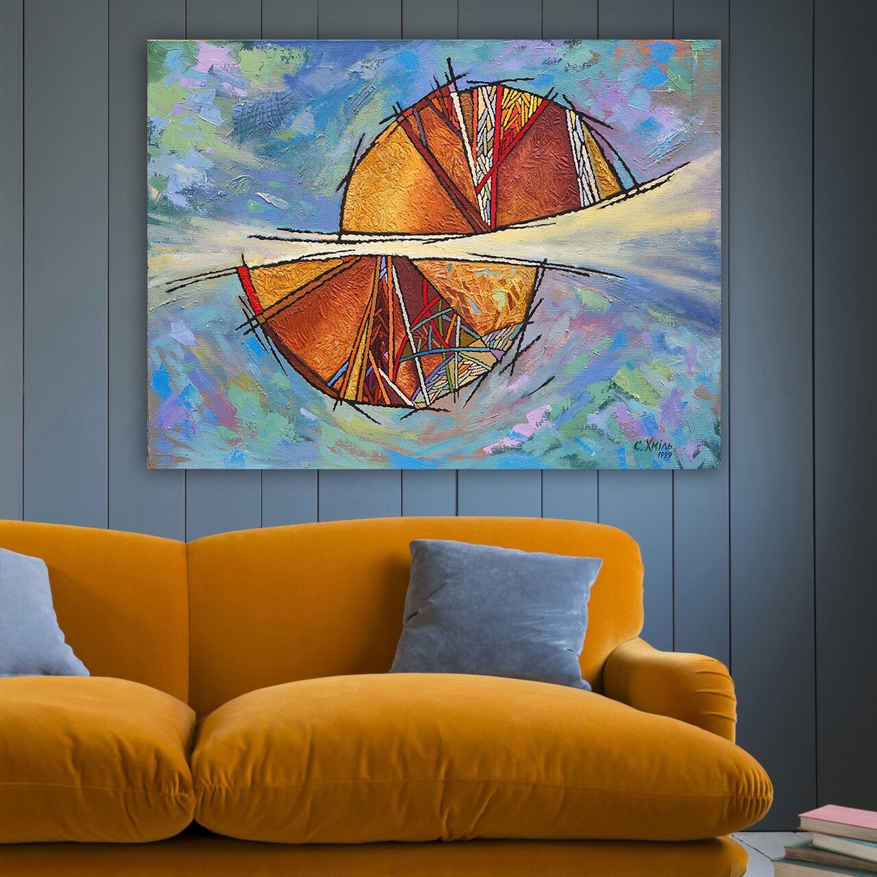 Tablou decorativ 87398195_70100 Cadru: 100% LEMN (grosime: 3 cm) Multicolor