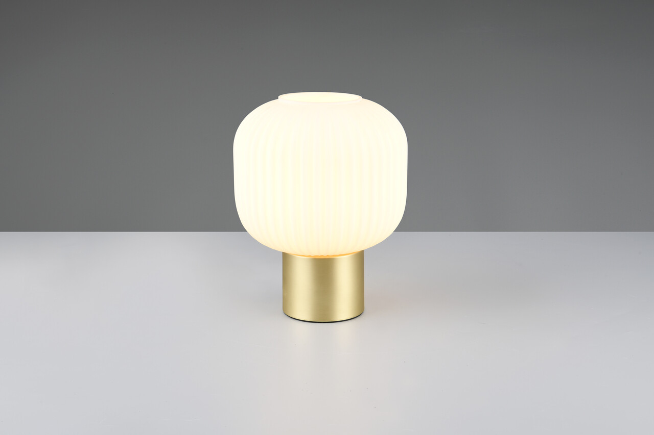 Lampa de masa Diva, TRIO, 20x26 cm, 40W, 1x E27, metal, bronz mat/alb