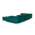 Coltar extensibil stanga 5 locuri ELTAP, Edr-20, Eduardo, 337x205x88 cm, lemn/poliester, roz deschis/alb