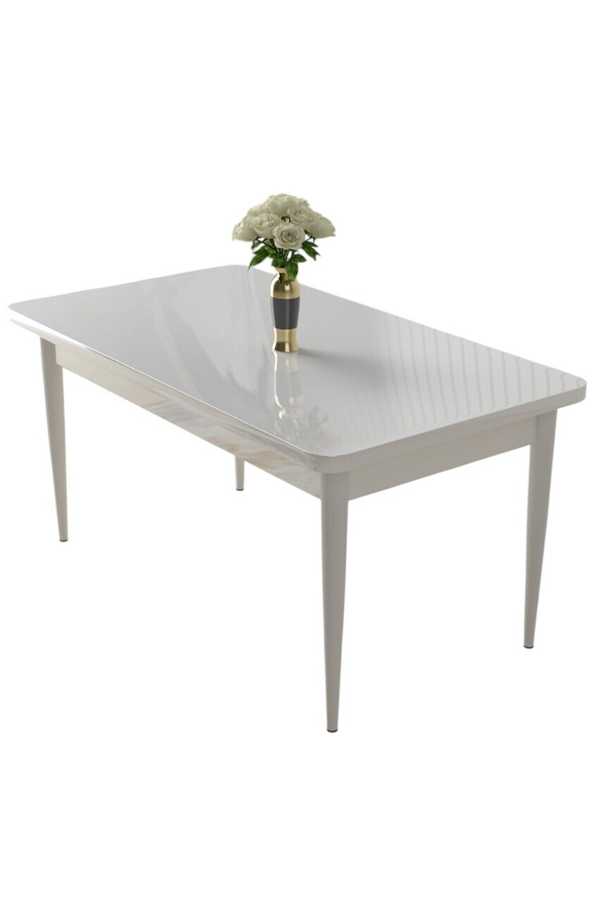 Masa, Hanah Home, Arp, 110x76x71 cm, Alb — imaginea 2