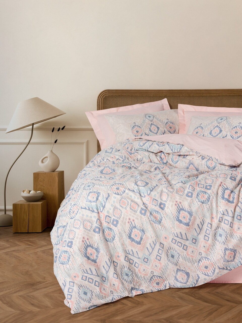 Lenjerie de pat pentru o persoana, Mosola - Salmon, Cotton Box, Bumbac Ranforce