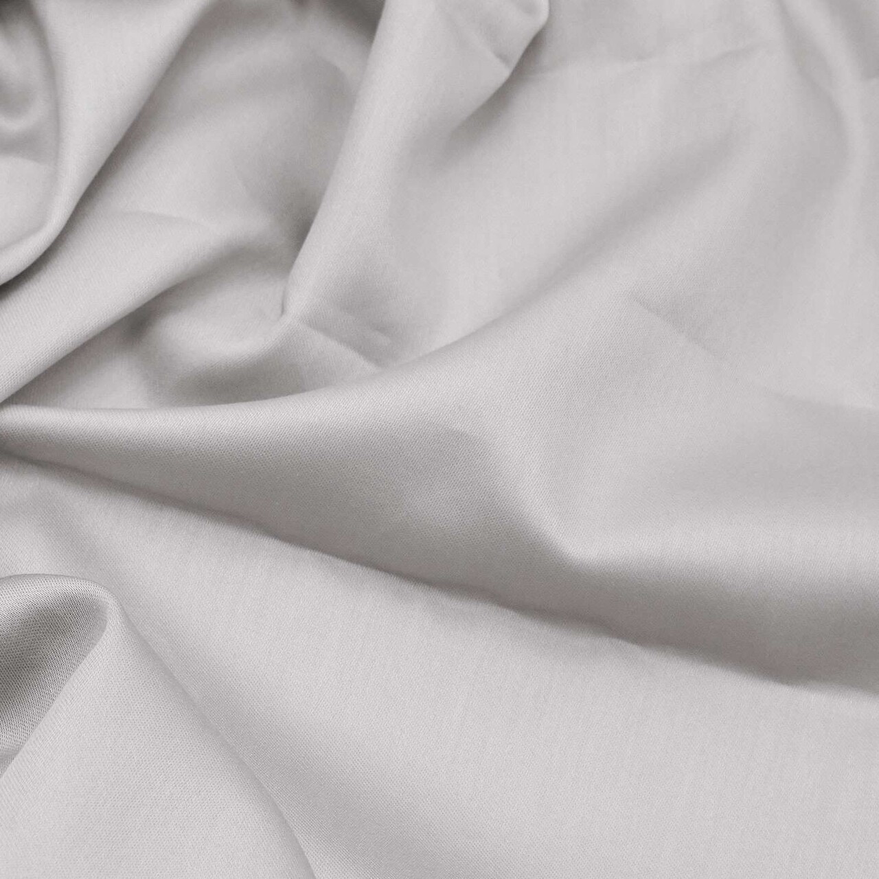 Cearceaf de pat cu elastic Satin Single (FR) (IT) (ES) DE), L'essentiel Maison, De Light Grey, Gri deschis - imagine 2