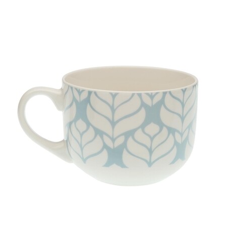 Cana Jumbo Leaves Ice Blue, Versa, 11.1 x 11.1 x 8.2 cm, ceramica, albastru