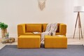 Canapea extensibilă cu 2 locuri, Balcab Home, 825BLC5403, Material: 100% ȘENILĂ, Portocaliu