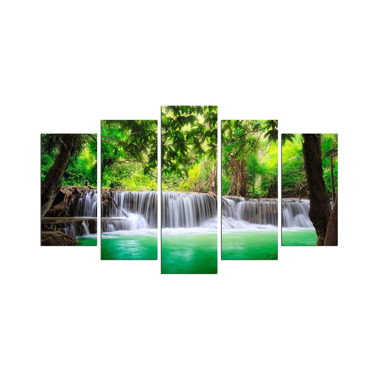 Set 5 tablouri decorative, 5MX-89, 20 x 60 cm, Multicolor - view 2