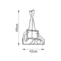 Decoratiune de perete, i Love Reading, Metal, Dimensiune: 42 x 69 cm, Negru