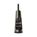 Perie de toaleta cu suport, Brabantia, ReNew Platinum, 12x12x42 cm, otel, gri inchis