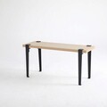 Banca, Logg, Khalkeus , 90x45x30 cm, Lemn/Negru