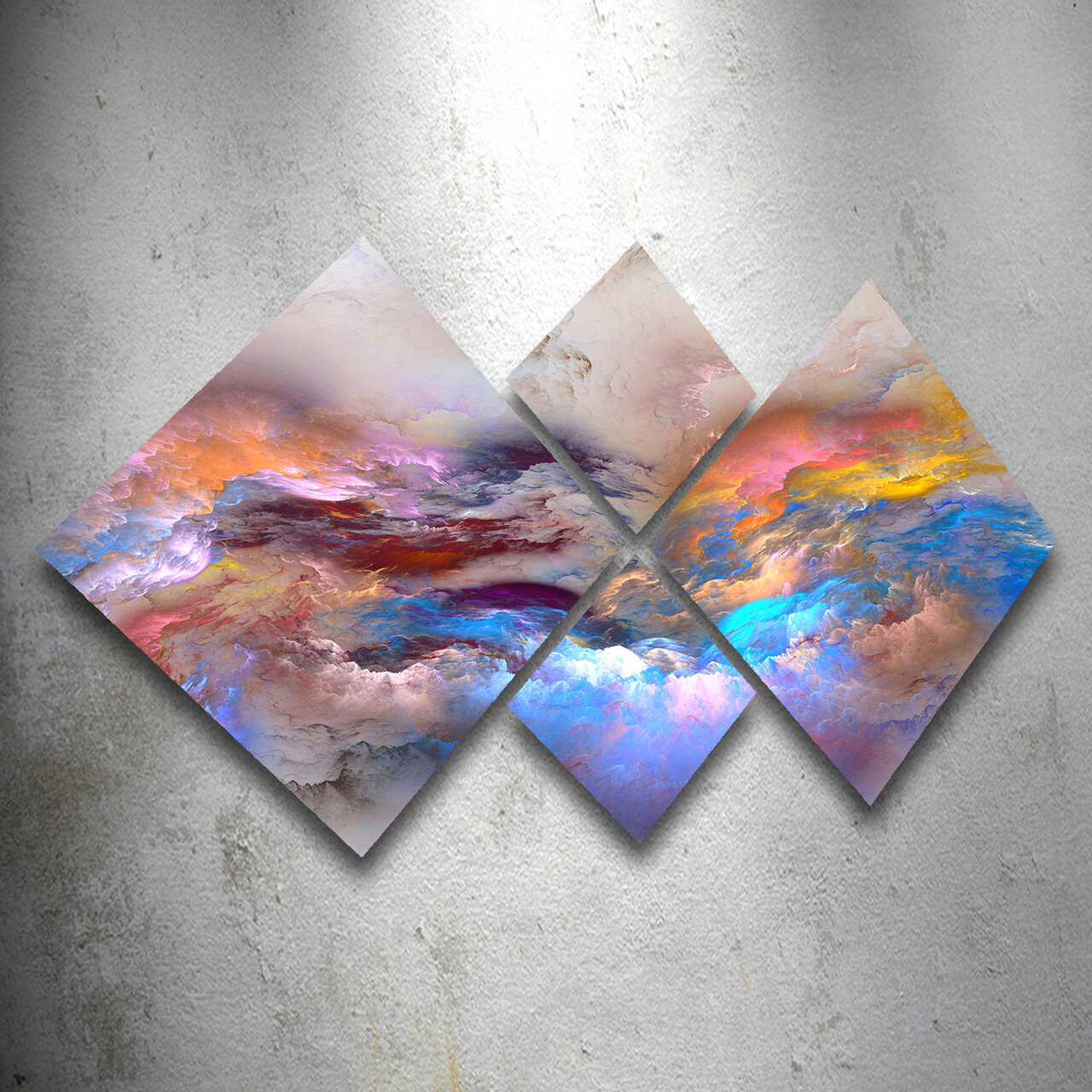 Set 4 tablouri decorative, 4MDF298644545, MDF, Imprimat UV, Multicolor - 1 | YEO
